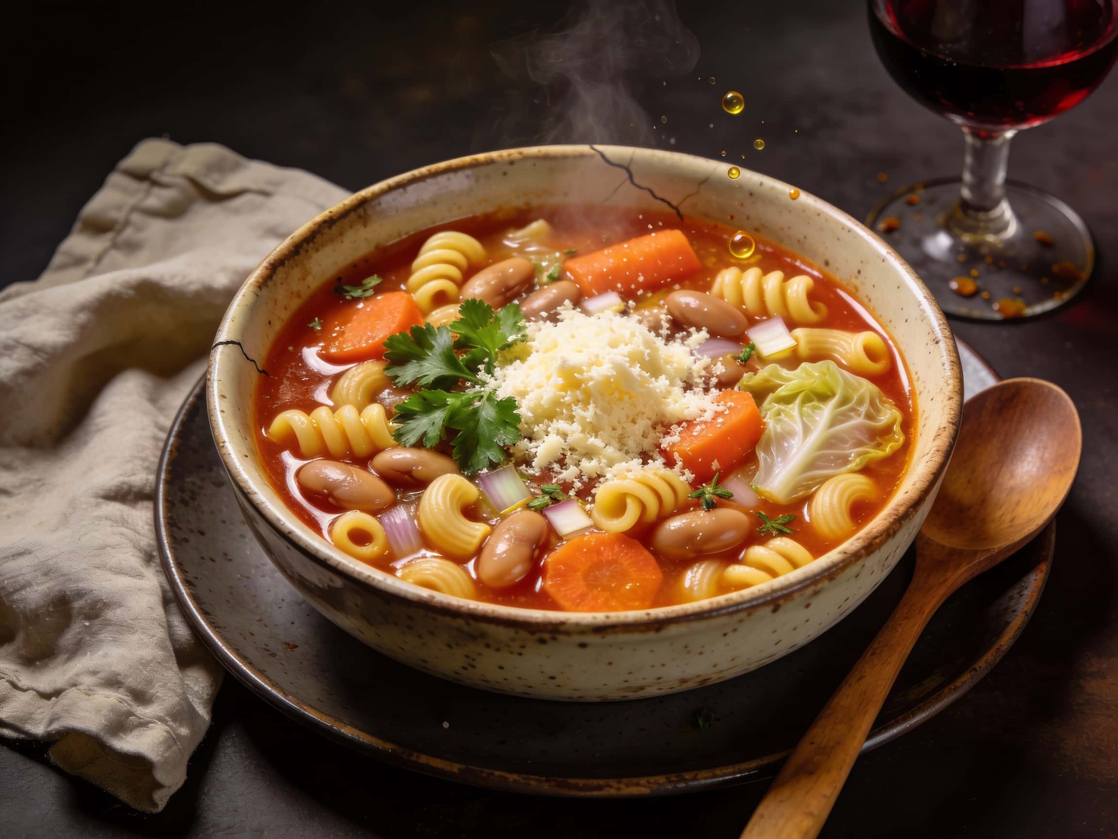 Minestrone mit Wirsing, Karotten und weißen Bohnen