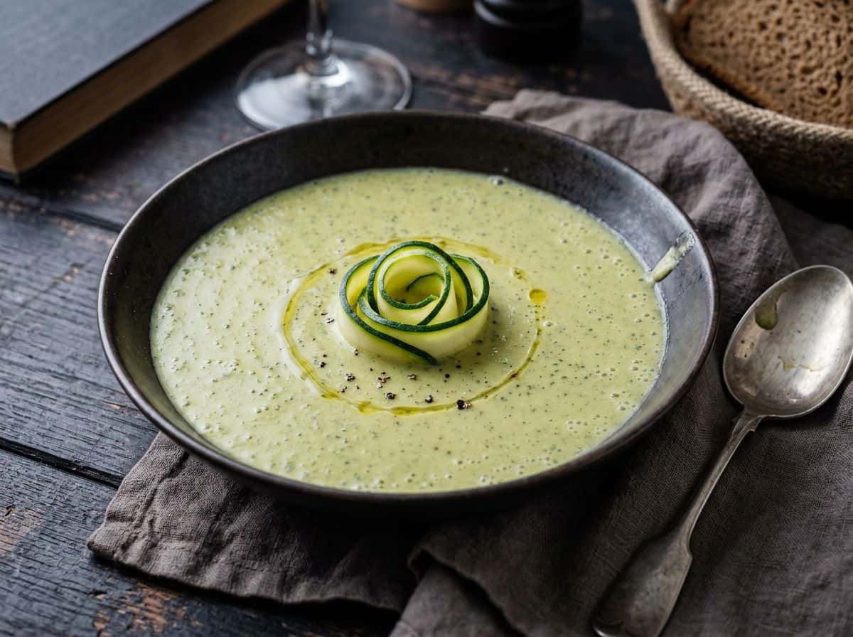 Zucchinisuppe mit Parmesan